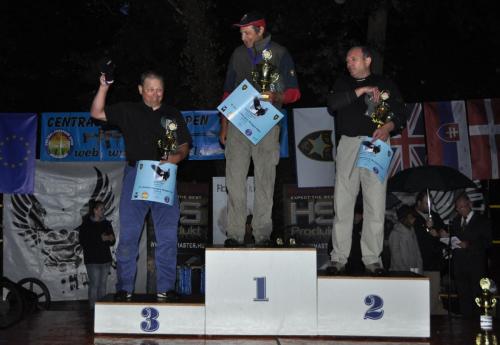 Awarding ceremony Open division Senior cathegoryWinner Evgeny Efimov(RUS), 2nd Vladimir Polivka(CZE, Maxrounds) and 3rd Julius Skoda(CZE, Maxrounds)