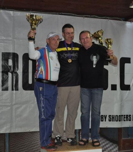 Open senior ceremony1st E. Efimov(RUS), 2nd M. Riillo(ITA) and 3dr V.Polivka(CZE, Maxrounds)