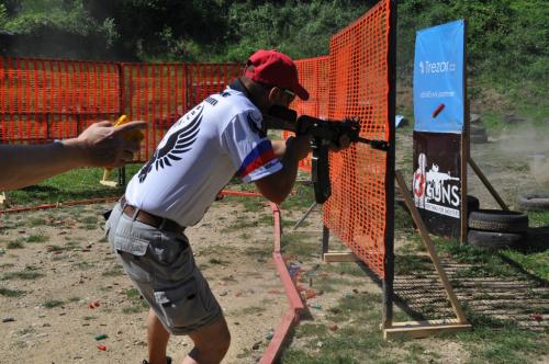 M. Kazda in actionShell in the air...