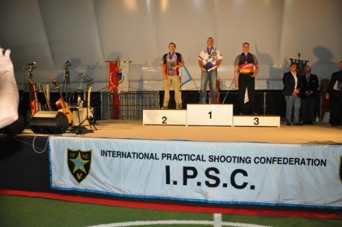 IPSC Shotgun Open World Champion 20151st V. Vinduska CZE Maxrounds, 2nd R. Khalitov RUS and 3rd D. Frey GER