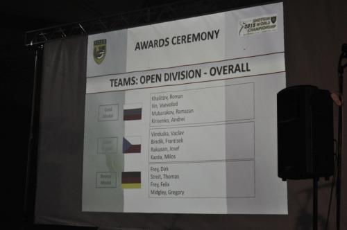 Awarding ceremonyDiplay for Open teams