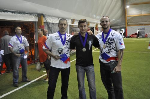 Prizes and medalsFrom left: J. Rakusan, M. Kazda jr. and F. Bindik