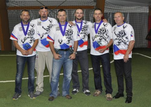 Smiles with medalsFrom left: M. Kazda, J. Rakusan, V. Vinduska and F. Bindik