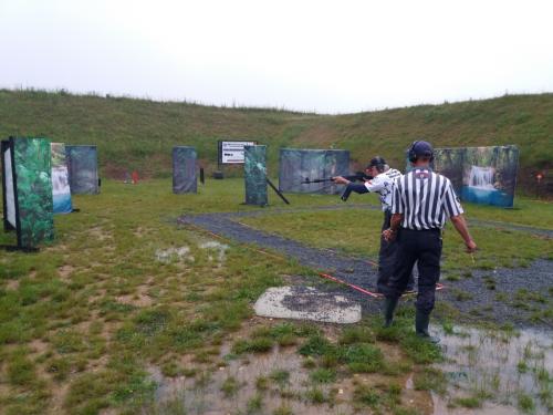 J. Jedlicka in actionU-shaped birdshot stage