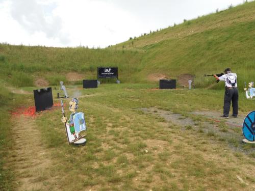 J. Jedlicka in actionClays, lot of clays...