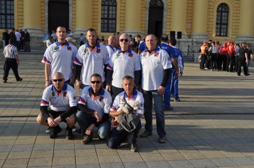 White shirts from Czech RepublicUp from left: F. Bindik, M. Kazda, I. Kramolis, V. Polivka, M. Synek, J. Rakusan and J. Rakusan sen.